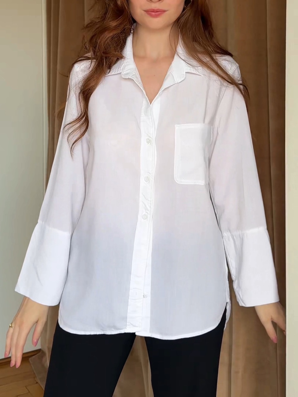 Classic White Women's Button-Up Shirt - Picture 5 of 9